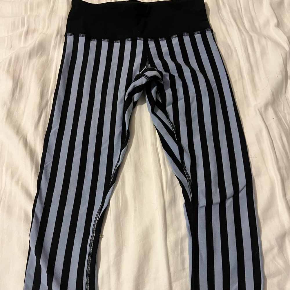 Lululemon 2 Striped Cropped Leggings
